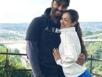 Arjun Kapoor and Malaika Arora pose together. Arjun Kapoor and Malaika Arora pose together.