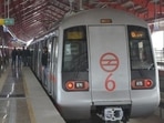 Delhi Metro’s Red Line connects Rithala in Delhi to New Bus Adda in Ghaziabad. Delhi Metro’s Red Line connects Rithala in Delhi to New Bus Adda in Ghaziabad.