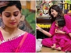 Shamita Shetty and Shilpa Shetty wore matching outfits. Shamita Shetty and Shilpa Shetty wore matching outfits.
