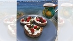 Homemade Lemon Ricotta & tomato crostini shot in Sorrento on the Amalfi coast(Photo by Natasha Celmi) Homemade Lemon Ricotta & tomato crostini shot in Sorrento on the Amalfi coast(Photo by Natasha Celmi)