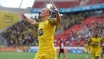 Erling Haaland of Dortmund celebrates scoring his team's fourth goal (Getty) Erling Haaland of Dortmund celebrates scoring his team's fourth goal (Getty)