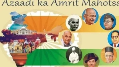 Azadi Ka Amrit Mahotsav is a year-long celebration. (Image grab from ICHR website.) Azadi Ka Amrit Mahotsav is a year-long celebration. (Image grab from ICHR website.)