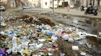 The locals fear the spread of diseases with mosquitoes, flies and insects multiplying. (HT photo) The locals fear the spread of diseases with mosquitoes, flies and insects multiplying. (HT photo)