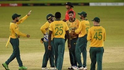 Aiden Markram hits 48, South Africa beats Sri Lanka in T20 opener (TWITTER/ICC) Aiden Markram hits 48, South Africa beats Sri Lanka in T20 opener (TWITTER/ICC)
