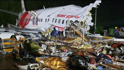 On August 7, 2020 the Air India Express Boeing-737 plane repatriating Indians stranded in Dubai due to the pandemic overshot the runway in heavy rain, skidded off the table-top runway and broke into two parts after crashing nose-first into the ground. The flight was carrying 190 passengers and crew. (HT PHOTO.) On August 7, 2020 the Air India Express Boeing-737 plane repatriating Indians stranded in Dubai due to the pandemic overshot the runway in heavy rain, skidded off the table-top runway and broke into two parts after crashing nose-first into the ground. The flight was carrying 190 passengers and crew. (HT PHOTO.)