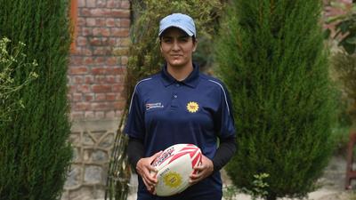 Soliha Yousuf, 26, the first and only woman to captain and coach the Jammu and Kashmir women’s rugby team for over a decade. (WASEEM ANDRABI/HT) Soliha Yousuf, 26, the first and only woman to captain and coach the Jammu and Kashmir women’s rugby team for over a decade. (WASEEM ANDRABI/HT)