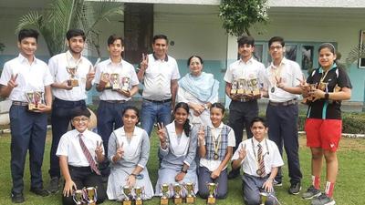 Students of BCM Arya School, Ludhiana, with their medals and trophies. Students of BCM Arya School, Ludhiana, with their medals and trophies.