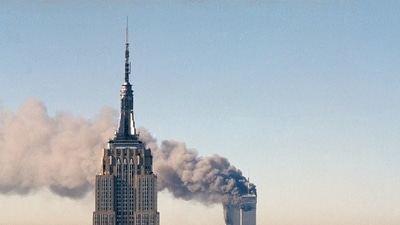  The twin towers of the World Trade Center burn behind the Empire State Building, Tuesday Sept. 11, 2001. in New York. (AP file photo) The twin towers of the World Trade Center burn behind the Empire State Building, Tuesday Sept. 11, 2001. in New York. (AP file photo)
