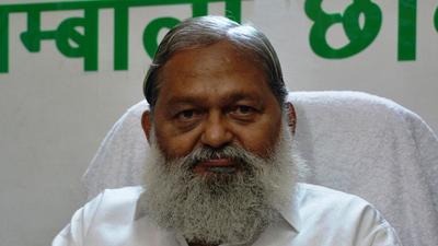 Haryana home minister Anil Vij made the statements during his weekly janata darbar (public hearing) at PWD rest house in Ambala Cantt. (HT PHOTO)