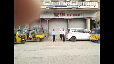 Restaurants serving meat closed in Mathura on Saturday after the temple town was declared a pilgrimage centre. (HT photo) Restaurants serving meat closed in Mathura on Saturday after the temple town was declared a pilgrimage centre. (HT photo)