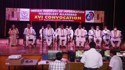 Convocation ceremony under way at IIIT-A on Saturday. (ht photo) Convocation ceremony under way at IIIT-A on Saturday. (ht photo)