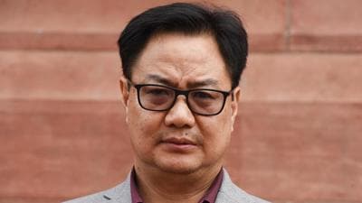 Union Law minister Kiren Rijiju was given the award during the Foundation Day celebration on Saturday. (Sonu Mehta/HT PHOTO)