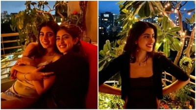 Navya Naveli Nanda and Khushi Kapoor posed together in new pictures.