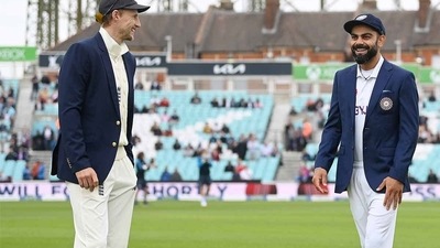 Joe Root and Virat Kohli. (Getty) Joe Root and Virat Kohli. (Getty)