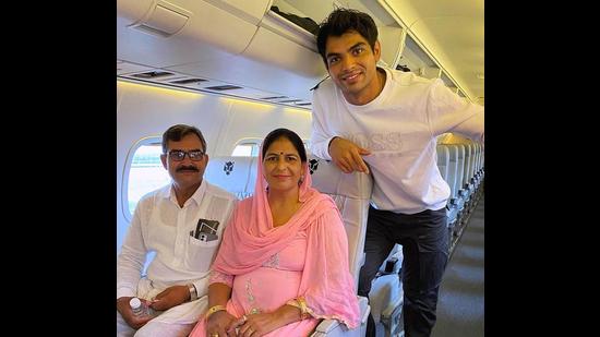 A ‘small’ dream come true for Neeraj Chopra as he takes his parents on ...