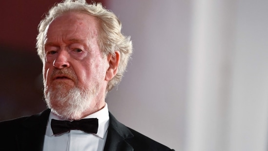US director Ridley Scott arrives for the screening of the film The Last Duel.(AFP)