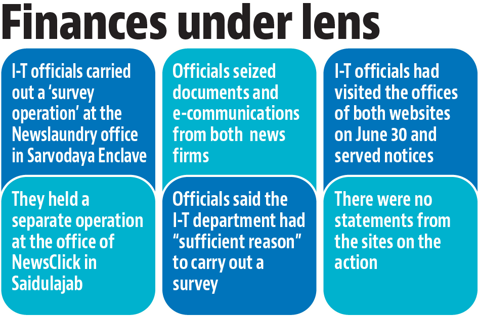 One person familiar with the development said the I-T action came after certain gaps were noticed in the financial statements. One person familiar with the development said the I-T action came after certain gaps were noticed in the financial statements.