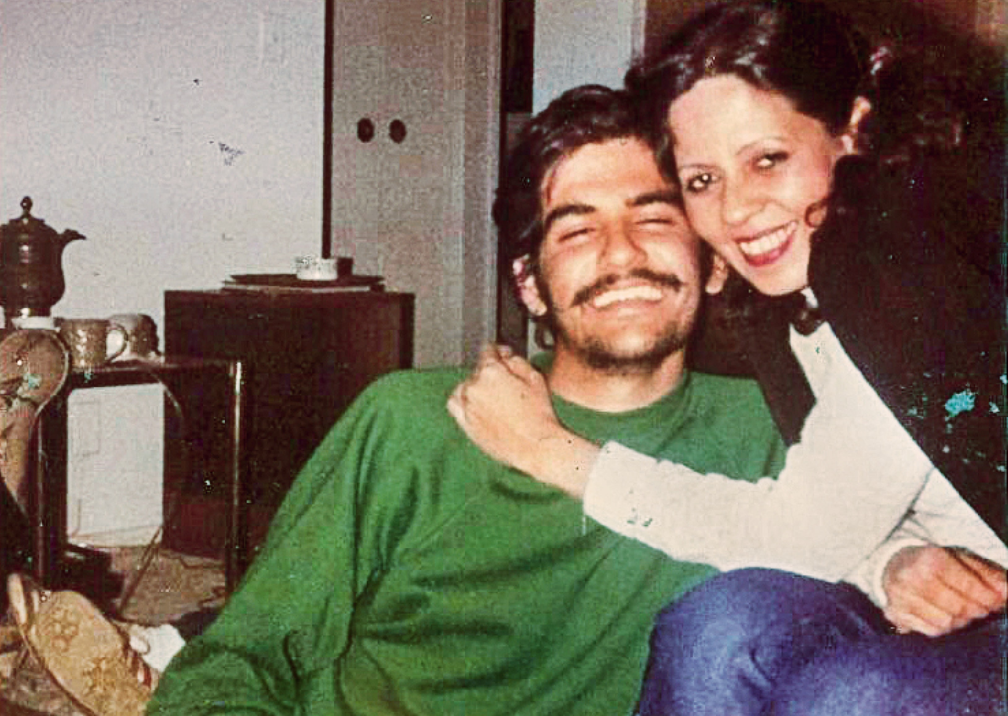 During his college days, with his mother Amrita, while on vacation