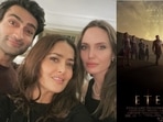 Eternals star Kumail Nanjiani spoke about working with Angelina Jolie and Salma Hayek. Eternals star Kumail Nanjiani spoke about working with Angelina Jolie and Salma Hayek.