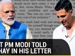 PM Modi sends letter to Akshay Kumar after his mother’s demise; actor responds