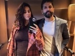 Shibani Dandekar poses with Farhan Akhtar in a new picture. Shibani Dandekar poses with Farhan Akhtar in a new picture.