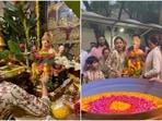Shilpa Shetty shared a video from the Ganpati visarjan ceremony. Shilpa Shetty shared a video from the Ganpati visarjan ceremony.