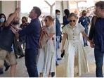 Ben Affleck and Jennifer Lopez had to face an intrusive fan at the Venice airport. Ben Affleck and Jennifer Lopez had to face an intrusive fan at the Venice airport.