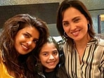 Priyanka Chopra and Lara Dutta with Saira. Priyanka Chopra and Lara Dutta with Saira.