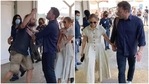 Ben Affleck and Jennifer Lopez had to face an intrusive fan at the Venice airport. Ben Affleck and Jennifer Lopez had to face an intrusive fan at the Venice airport.
