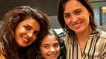 Priyanka Chopra and Lara Dutta with Saira. Priyanka Chopra and Lara Dutta with Saira.
