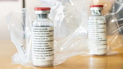 Photo shows vials of the drug Remdesivir. FDA, at the state level and in Pune, on Saturday reiterated that there is enough stock of Remdesivir, however, Tocilizumab is currently in short supply (AFP (FOR REPRESENTATIONAL PURPOSE)) Photo shows vials of the drug Remdesivir. FDA, at the state level and in Pune, on Saturday reiterated that there is enough stock of Remdesivir, however, Tocilizumab is currently in short supply (AFP (FOR REPRESENTATIONAL PURPOSE))