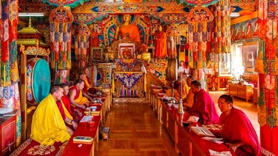 Matho Monastery and Stok Palace: On the way to the Thiksey monastery in the Indus valley, lies Matho Monastery. Founded in 1410, this is the place to be for all history buffs. You can also visit the Stok Palace in Leh which is almost 200 years old. (Instagram/@dreaming_with_eyes_wide_open)