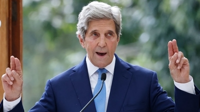 US Special Envoy for Climate John Kerry will also meet private sector leaders to discuss efforts to raise global climate ambition and speed India's clean energy transition, the US state department said in a statement on Saturday. (AFP) US Special Envoy for Climate John Kerry will also meet private sector leaders to discuss efforts to raise global climate ambition and speed India's clean energy transition, the US state department said in a statement on Saturday. (AFP)