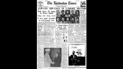 A screengrab of the Hindustan Times on September 13, 1965. A screengrab of the Hindustan Times on September 13, 1965.