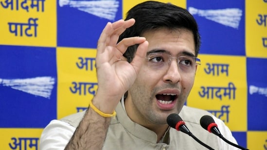 “Congress does not have that ability as it is a compromised Opposition. It is AAP that has challenged the BJP,” Raghav Chadha said.(ANI)