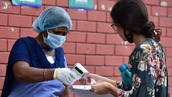 "The exam was getting postponed due to COVID-19 several times and we got lots of time for the preparation. I am all prepared for this exam," a student told news agency ANI.(HT Photo/Sanjeev Verma)