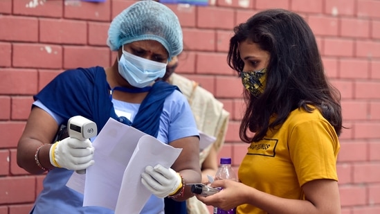 "I am 100 per cent prepared for the NEET examination. It's good for the students preparing for NEET. Finally, we can appear for this exam," said a student.(HT Photo/Sanjeev Verma)