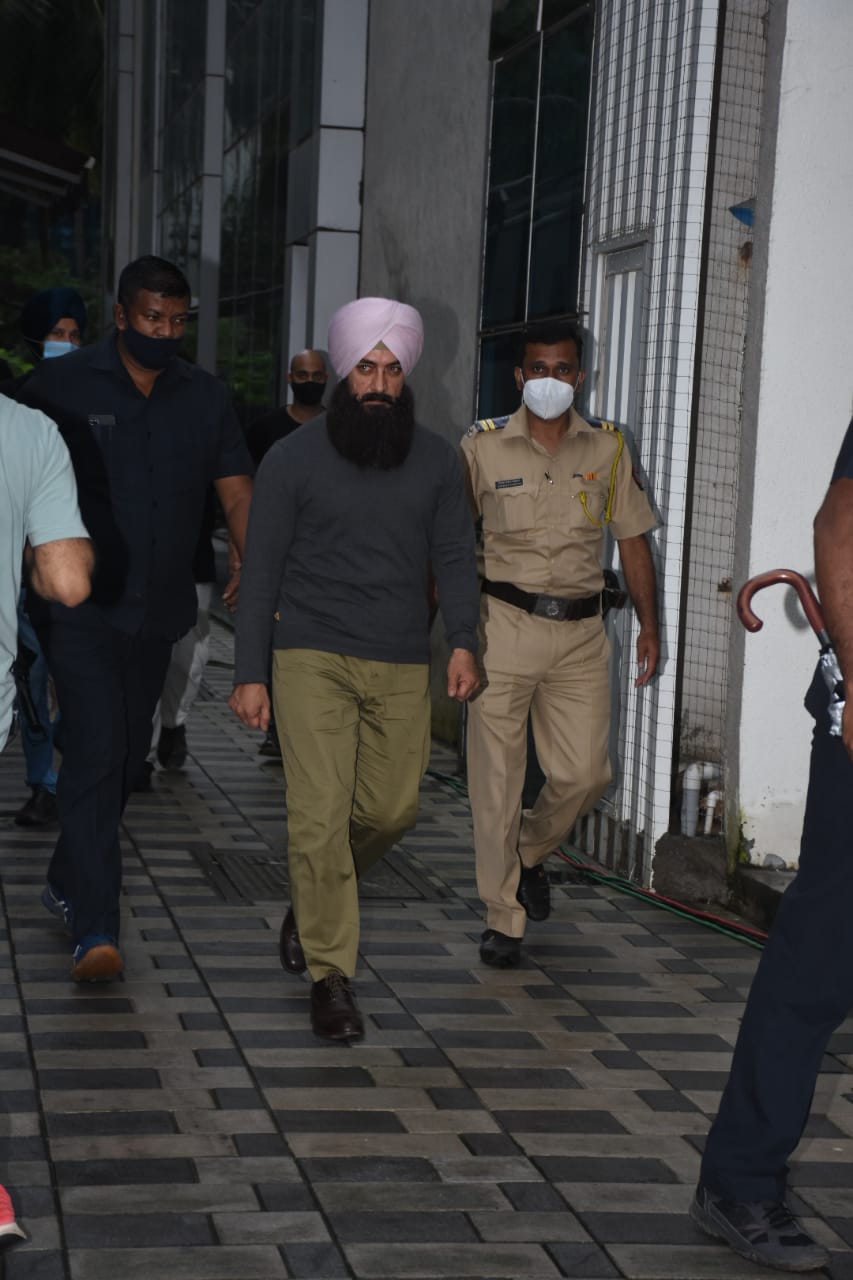 Aamir Khan spotted on the sets of Laal Singh Chaddha on Sunday. (Varinder Chawla) Aamir Khan spotted on the sets of Laal Singh Chaddha on Sunday. (Varinder Chawla)