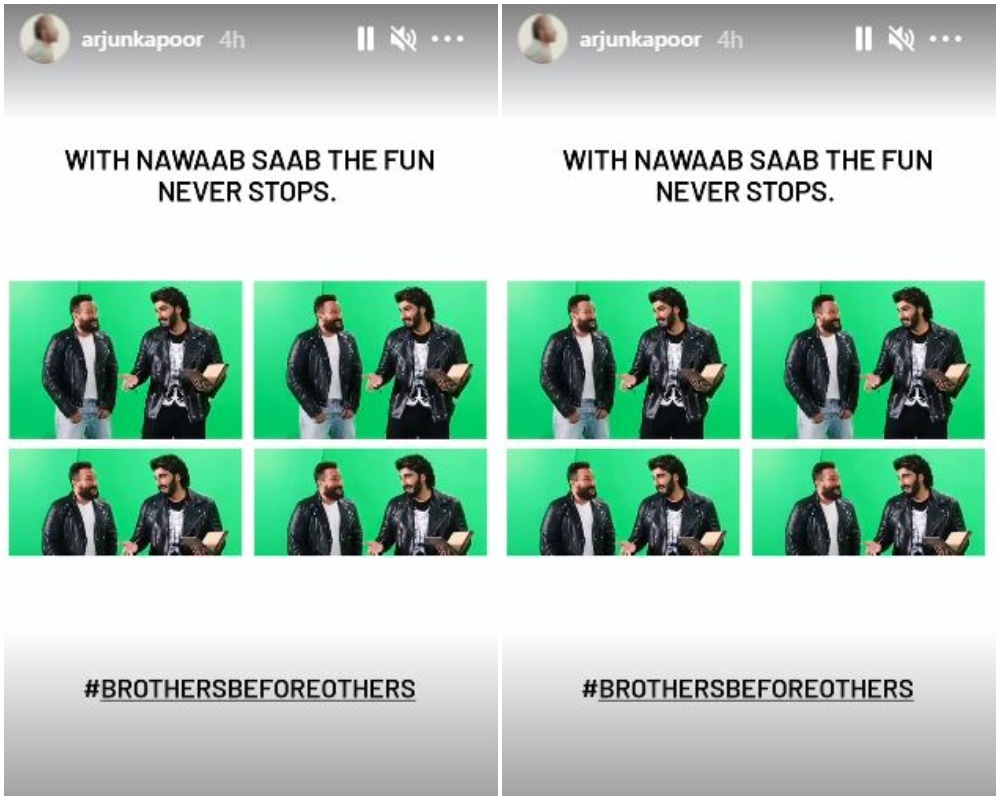 Arjun Kapoor shared a BTS video as Instagram Story with Saif Ali Khan.