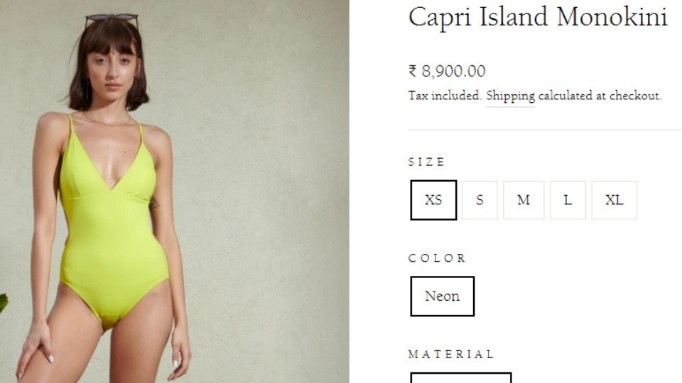 Sara Ali Khan's Capri Island Monokini.&nbsp;(guaparesortwear.com)