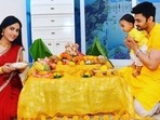 Amrita Rao shared new family picture on Ganesh Chaturthi. Amrita Rao shared new family picture on Ganesh Chaturthi.