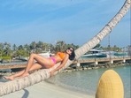 Sara Ali Khan in one of the pictures from the Maldives. Sara Ali Khan in one of the pictures from the Maldives.