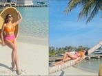 Sara Ali Khan sets Maldives on fire in  <span class='webrupee'>₹</span>10k orange and pink reversible bikini