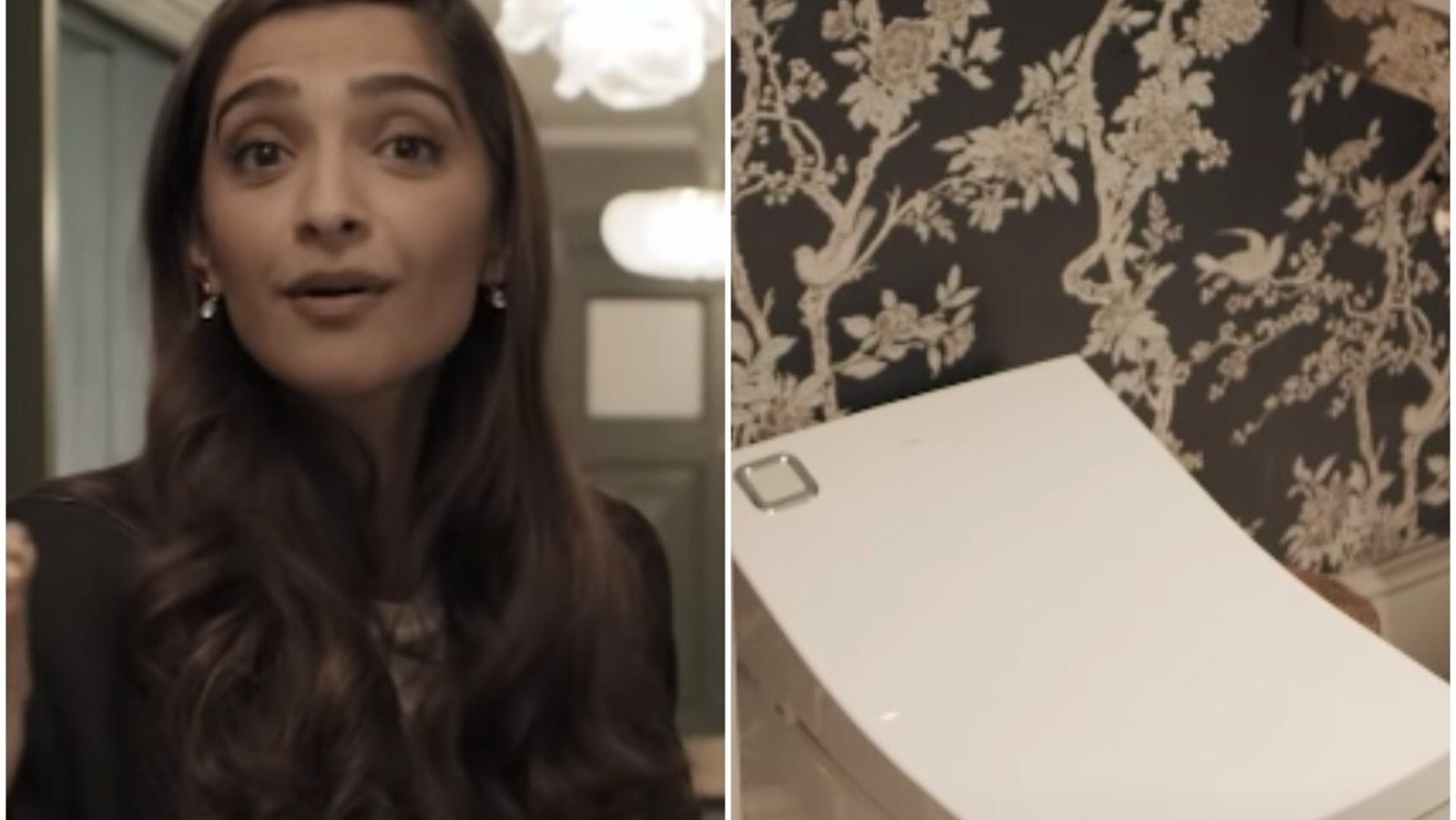 1599px x 900px - Sonam Kapoor is 'obsessed' with her wall-mounted toilet, husband Anand  Ahuja is unsettled by their bathroom. Watch | Bollywood - Hindustan Times