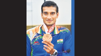 Sharad Kumar bagged the bronze medal in the men’s high jump event at Tokyo Paralympics 2020. (Photo : PTI / Kamal Singh) Sharad Kumar bagged the bronze medal in the men’s high jump event at Tokyo Paralympics 2020. (Photo : PTI / Kamal Singh)