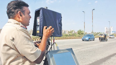 Speed cameras have been set up along the Pune-Mumbai expressway to catch and penalise offenders. (HT FILE) Speed cameras have been set up along the Pune-Mumbai expressway to catch and penalise offenders. (HT FILE)