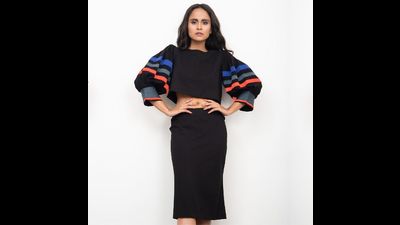 Black co-ord by fashion designer Deepika Arora spell comfort. Black co-ord by fashion designer Deepika Arora spell comfort.