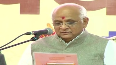 Bhupendra Patel sworn-in as chief minister of Gujarat,&nbsp; (ANI)