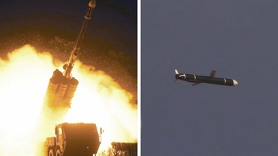 The Academy of National Defense Science conducts long-range cruise missile tests in North Korea. (via REUTERS)