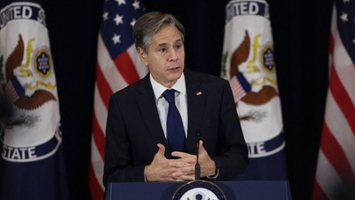 US Secretary of State Antony Blinken gives remarks during a 9/11 commemoration event to mark the 20th anniversary of the September 11, 2001 attacks, at the State Department in Washington, DC on September 10, 2021. (Photo by EVELYN HOCKSTEIN / POOL / AFP) (AFP) US Secretary of State Antony Blinken gives remarks during a 9/11 commemoration event to mark the 20th anniversary of the September 11, 2001 attacks, at the State Department in Washington, DC on September 10, 2021. (Photo by EVELYN HOCKSTEIN / POOL / AFP) (AFP)